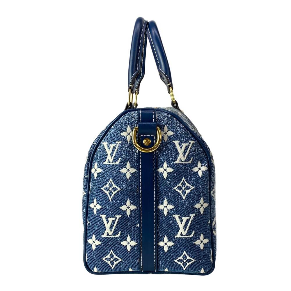 Louis Vuitton Speedy Bandouliere 25 Monogram Jacquard Denim Handbag M59609 - Picture 4 of 16